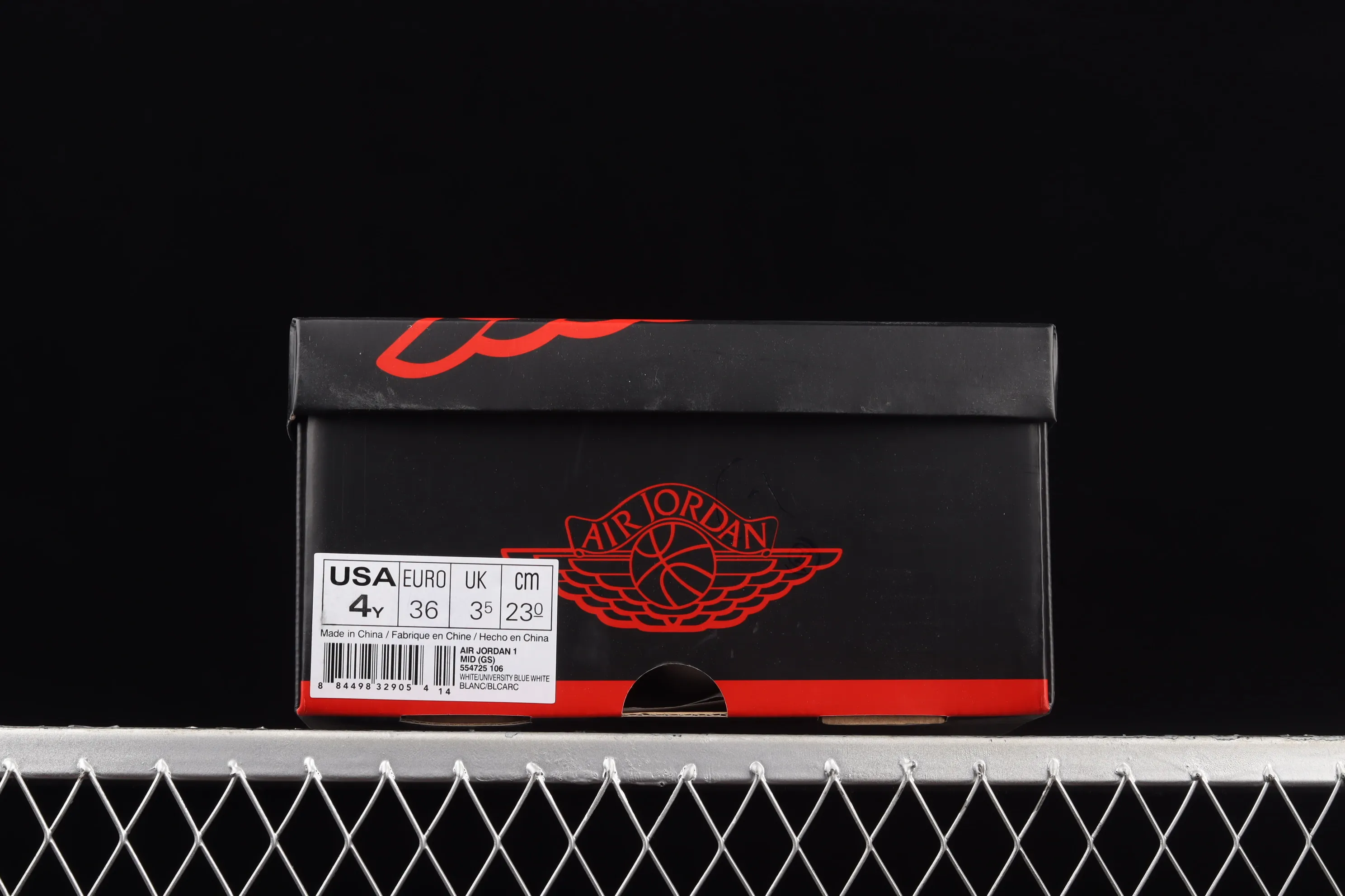 All categories Air Jordan Jordan series basketball shoes Air Jordan 1 Mid G version pure original Air Jordan 1 Mid AJ1 Joe 1 North Carolina blue China basketball shoes 554725-106